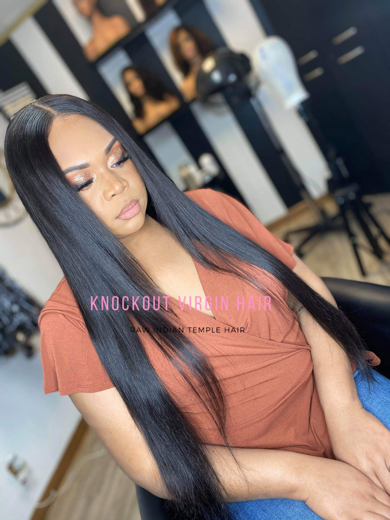 4x4 Raw Indian Straight Lace Closure