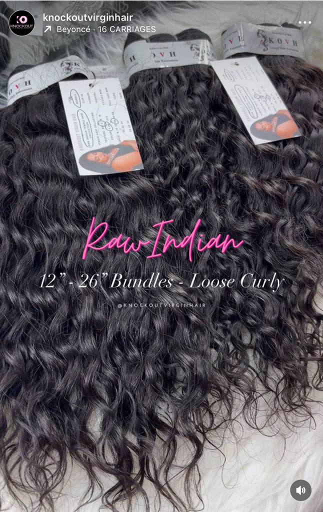 Raw Hair - Steamed Loose Curly Individual Bundles