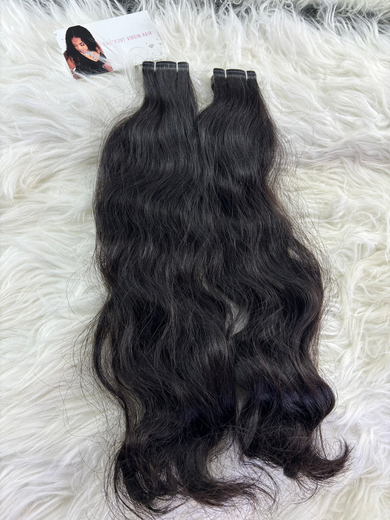 Raw Indian Wavy Tape In Hair Extensions - (40 Pack)