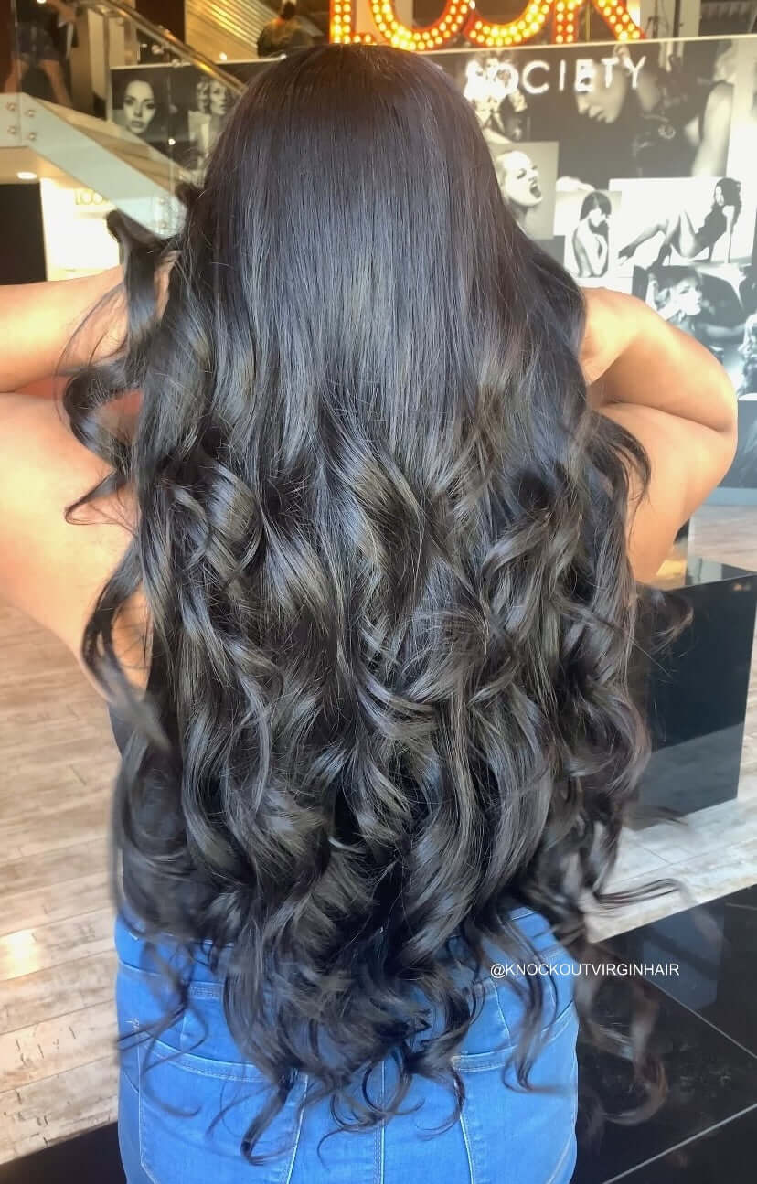 Raw Virgin Indian Wavy Hair Extensions Buy Raw Indian Wavy Hair Bundle (100% Unprocessed Natural  main image 3